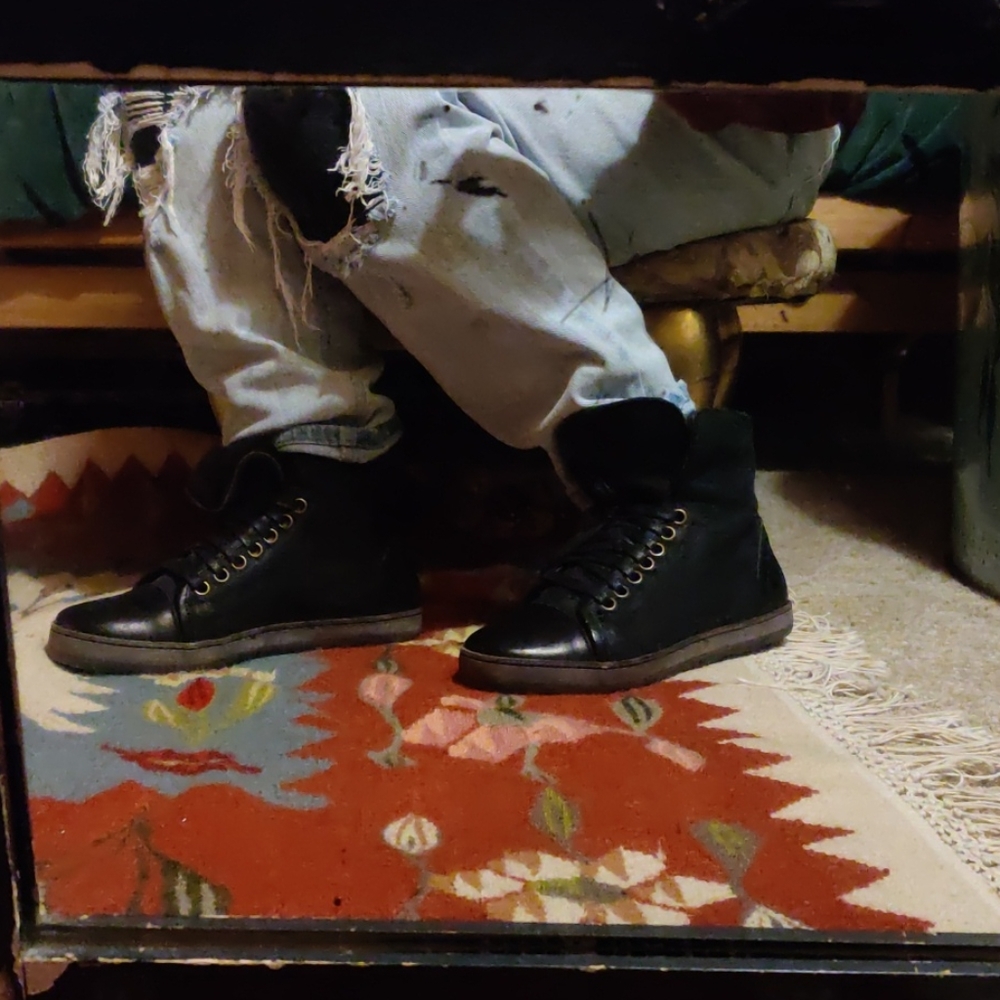 FIORENTINI+ BAKER LEATHER SHEEPSKIN SNEAKER/BOOT